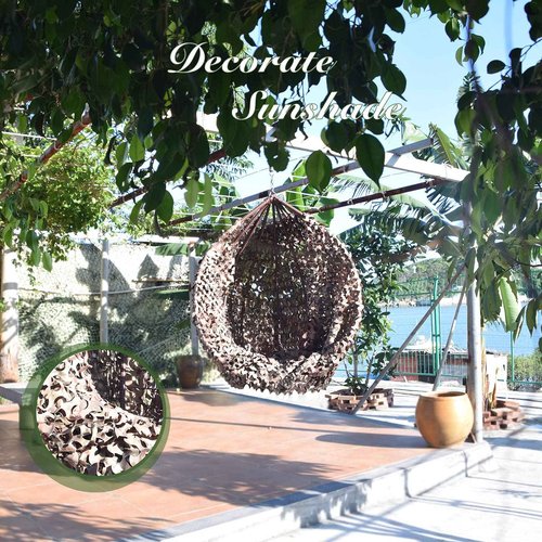 GRVCN Camo Netting Camouflage Net, Bulk Roll Sunshade Mesh Nets for Hunting Blind Shooting Military Theme Party Decorations