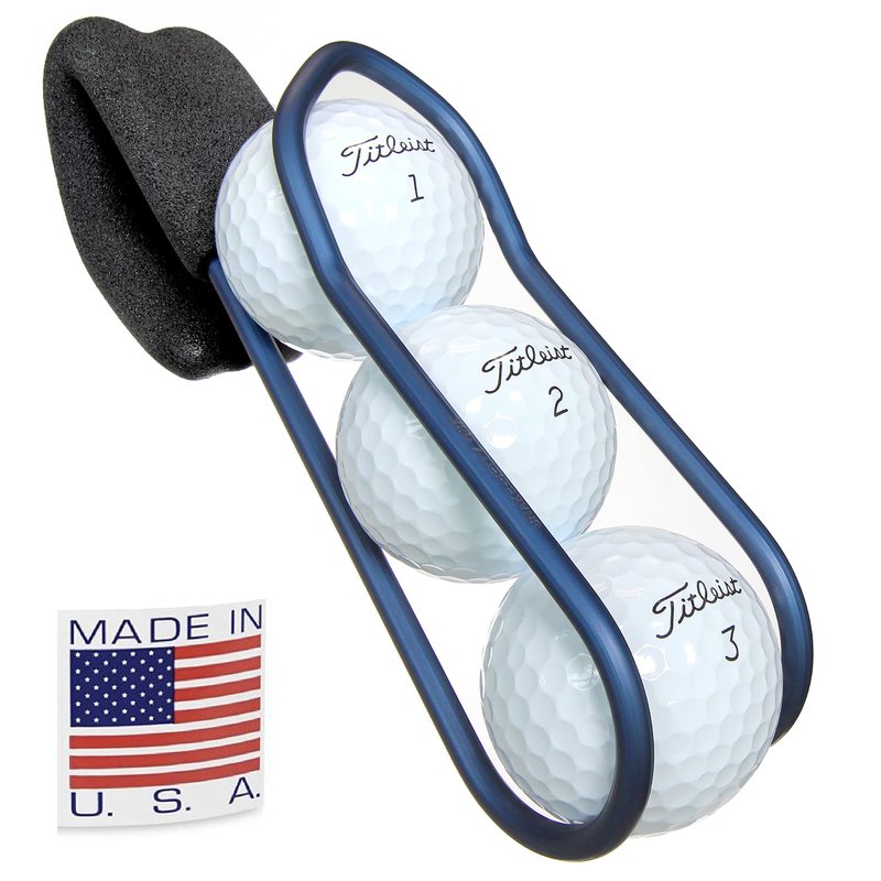 SnakeBelly Golf Ball Holder - Pro with Quick-Draw Release (Blue)