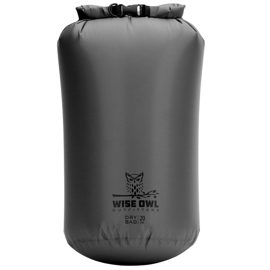 Wise Owl Outfitters Carrier Bag Case, Lightweight Dry Bag - Fully Submersible 1pk or 3pk Airtight Waterproof Bags - 5L, 10L, and 20L Sizes - Diamond Ripstop Roll Top Drybags