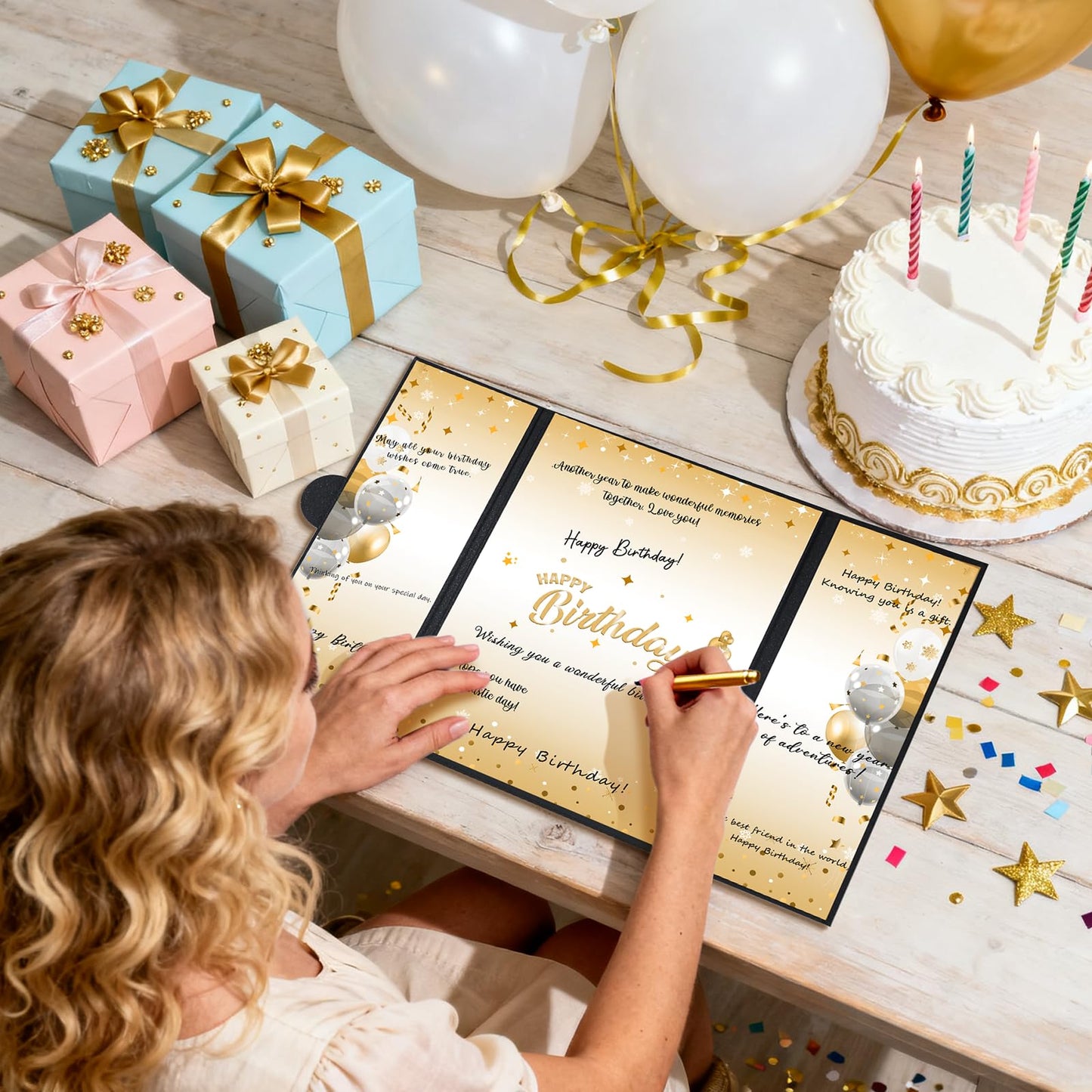 Birthday Party Decorations, Alternative Signature Guest Book for Men Women