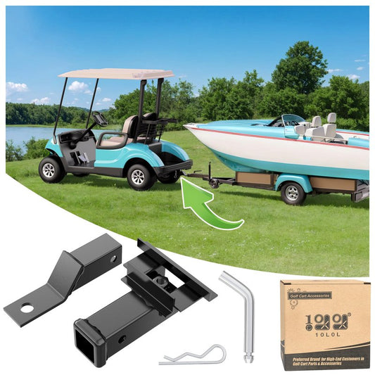 10L0L Golf Cart Bumper Hitch for Yamaha Drive2 2017-up Heavy Duty Steel Trailer Hitch Receiver for 2" Ball Mount Powder Coated Rear Bumper Accessory