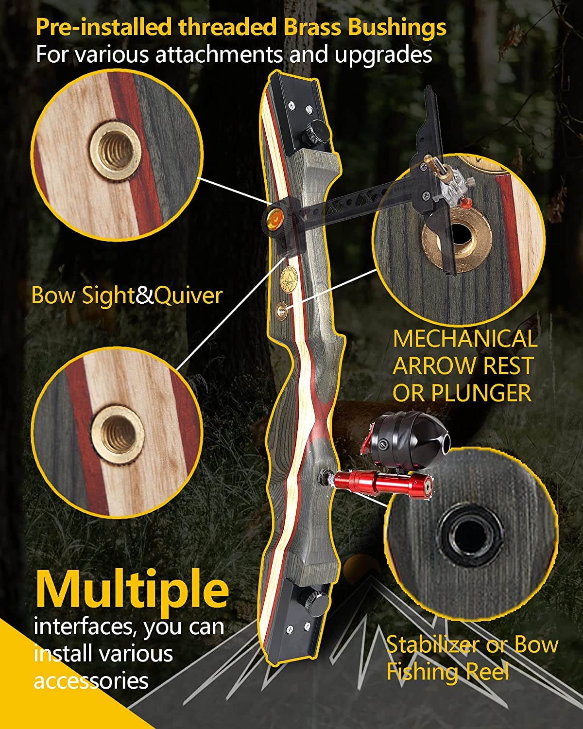 TOPARCHERY 62" Recurve Bow,Bow and Arrow Adult Archery Bow Set for Beginner or Adults