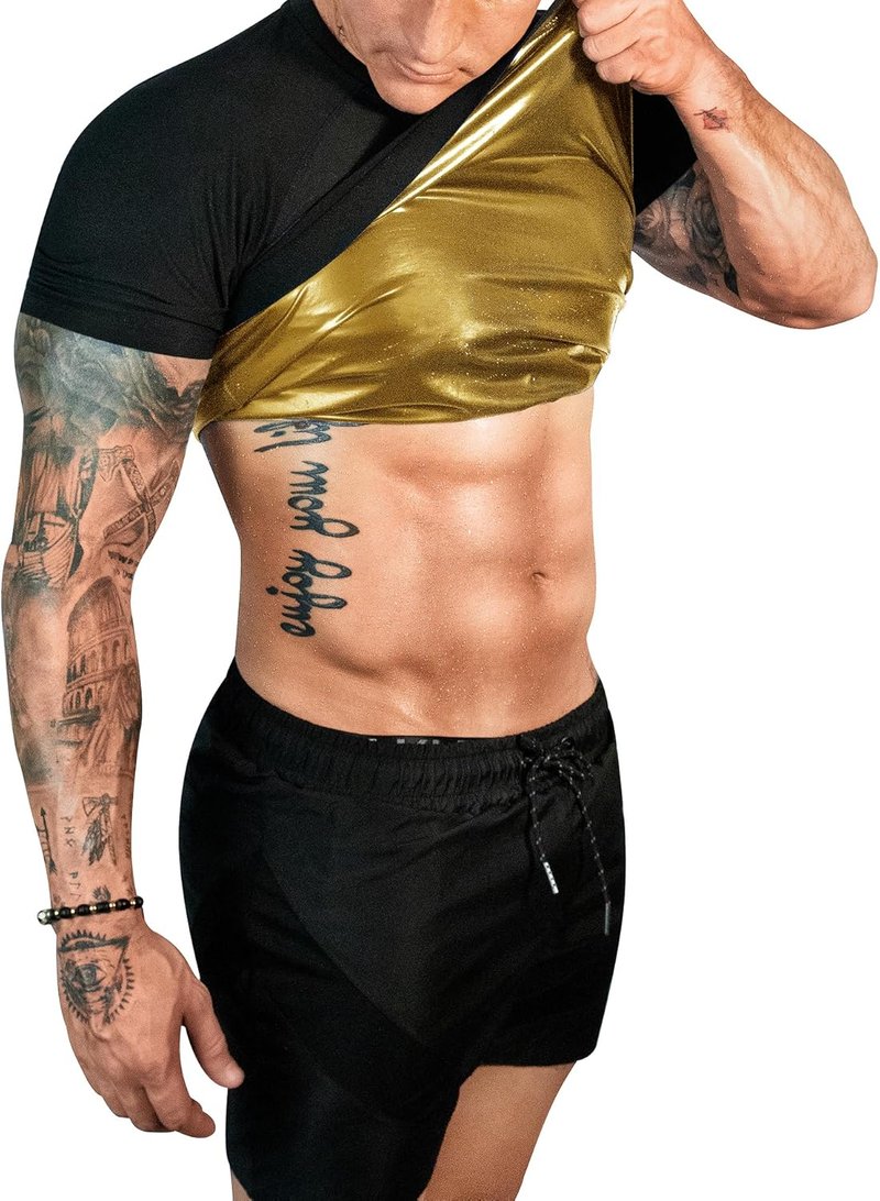 Sauna Shirt for Men - FUXERT Compression Workout Suit for Gym Exercise | Sweat-Enhancing Shapewear