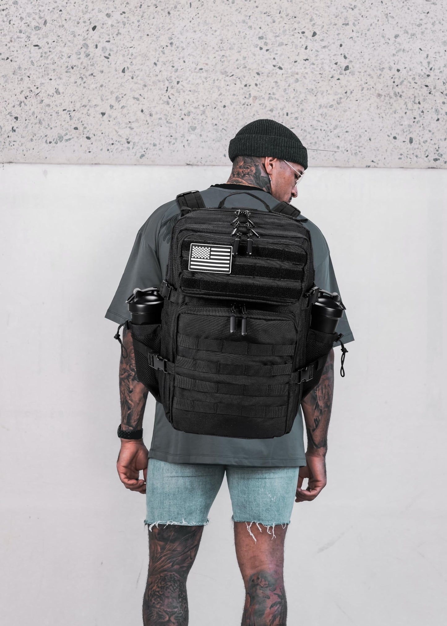 LHI Military Tactical Backpack for Men and Women 45L Army 3 Days Assault Pack Bag Large Rucksack with Molle System