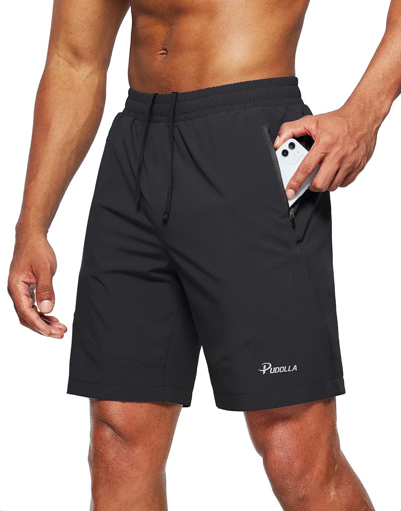 Men's Workout Running Shorts - Lightweight Athletic Gym Shorts with Zipper Pockets | 7"/5"/9" Sizes