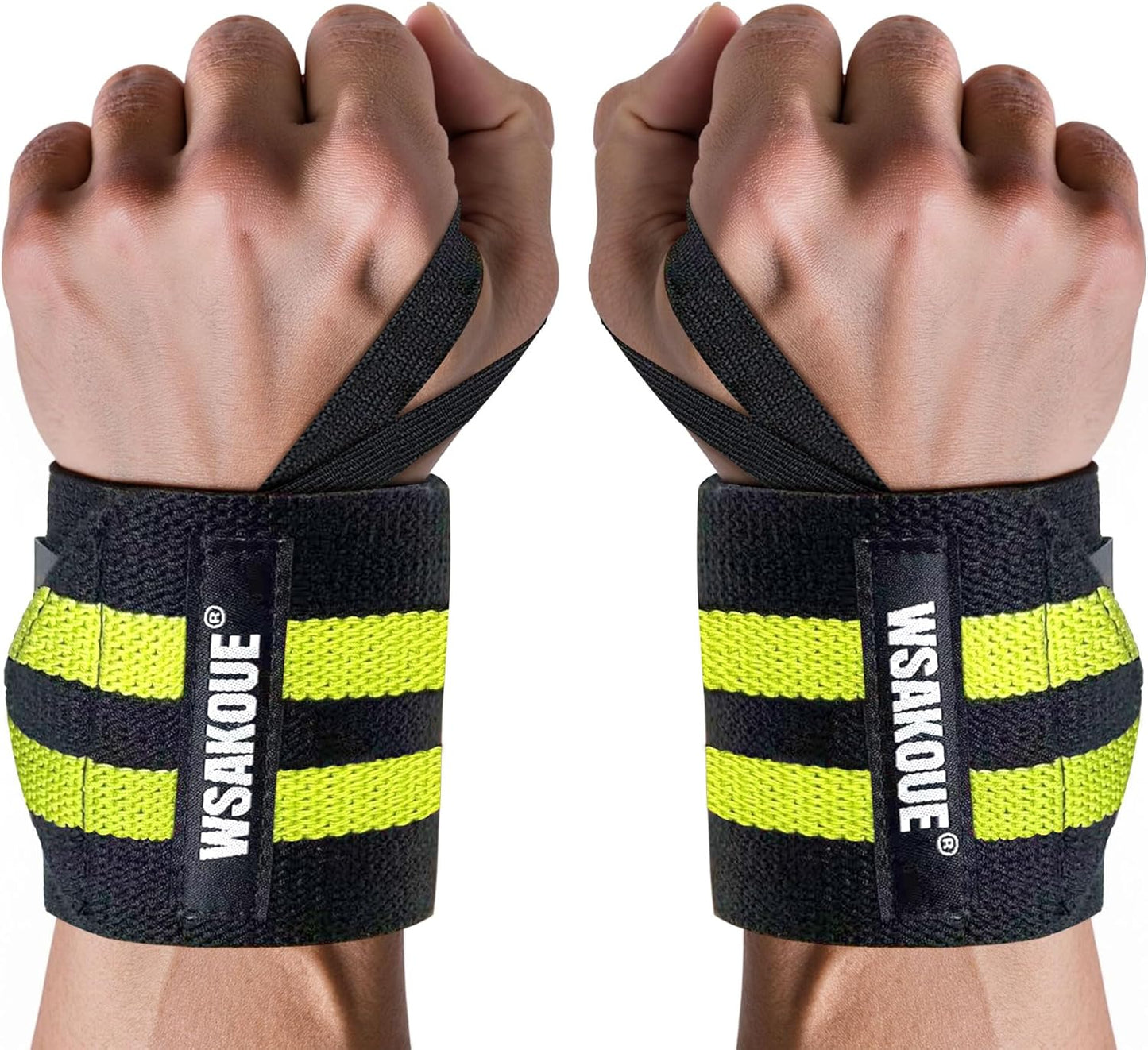 Weightlifting Wrist Wraps - 18" Professional Support with Heavy-Duty Thumb Loop | Adjustable Gym Straps for Men & Women