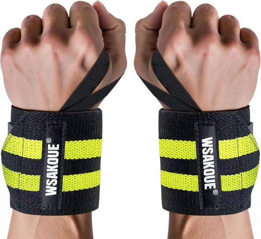 Weightlifting Wrist Wraps - 18" Professional Support with Heavy-Duty Thumb Loop | Adjustable Gym Straps for Men & Women