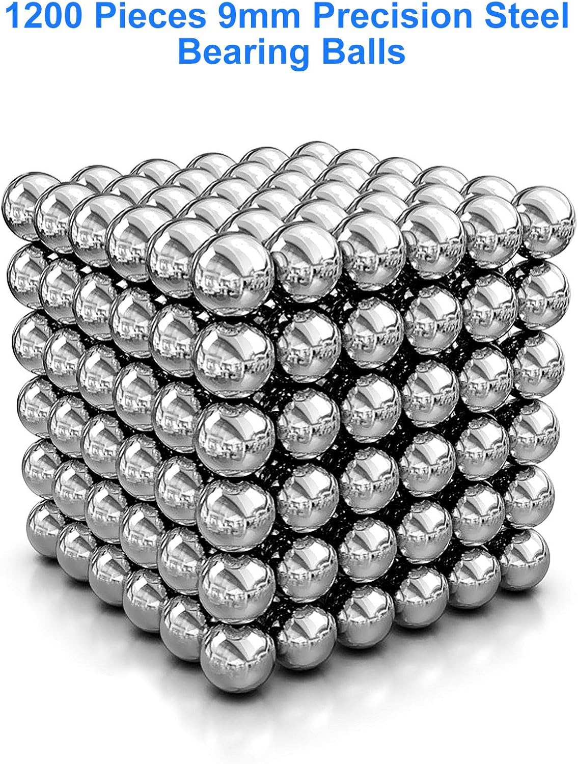 Precision Steel Bearing Balls - 1200 Pcs 9mm Slingshot Ammo | Ideal for Hunting & Target Practice
