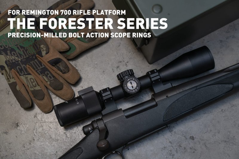 Monstrum Forester Scope Rings for Remington 700 Rifles | 1 inch Diameter | Medium Profile