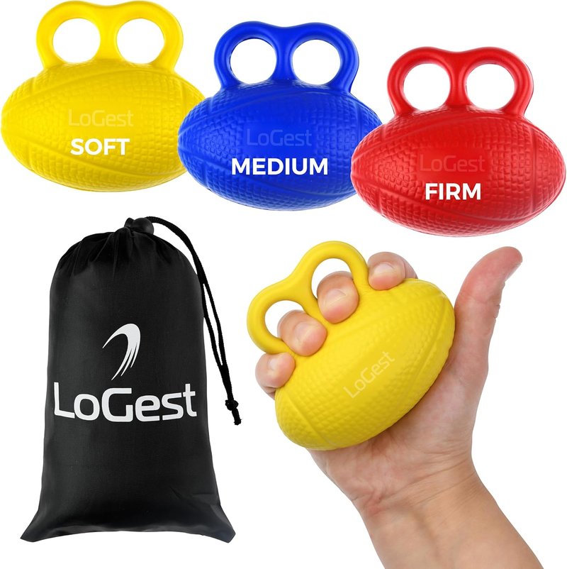 Hand Strengthener Devices - 3 Pack Ball Exercisers for Therapy & Arthritis | Lightweight Finger & Wrist Training Equipment