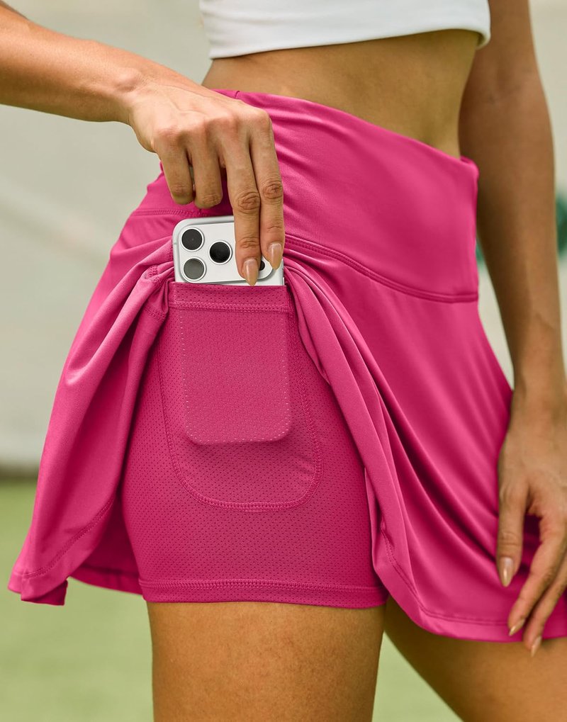 Pleated Tennis Skirt for Women - High Waisted Athletic Golf Skorts with 4 Pockets | Casual Running Wear