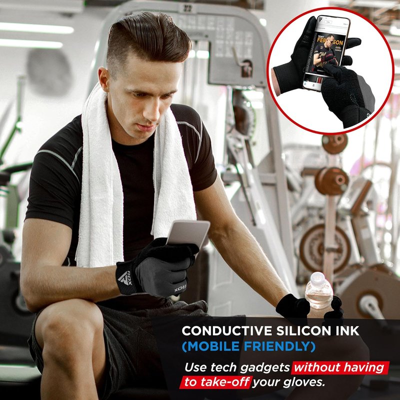 Weight Lifting Gloves - Full Finger Touch Screen, Breathable Anti-Slip Palm Protection | Fitness Training for Men & Women
