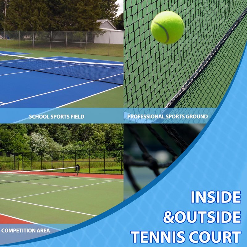 VANCL Tennis Net Outdoor Heavy Duty Professional Tennis Court Net Replacement Professional Tennis Net Nylon for Professional Tennis Courts [Includes 2 Fiberglass Dowels]