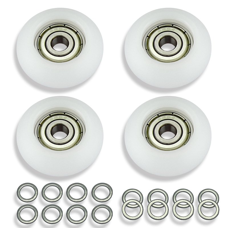 DAFORE Upgraded Machined Wheels/Rollers Compatible with Total Gym,Replacement Parts for 2000 3000 Some 3000XL and a Few Early XL,The Bearing Bore Diameter is 6mm,4Pcs