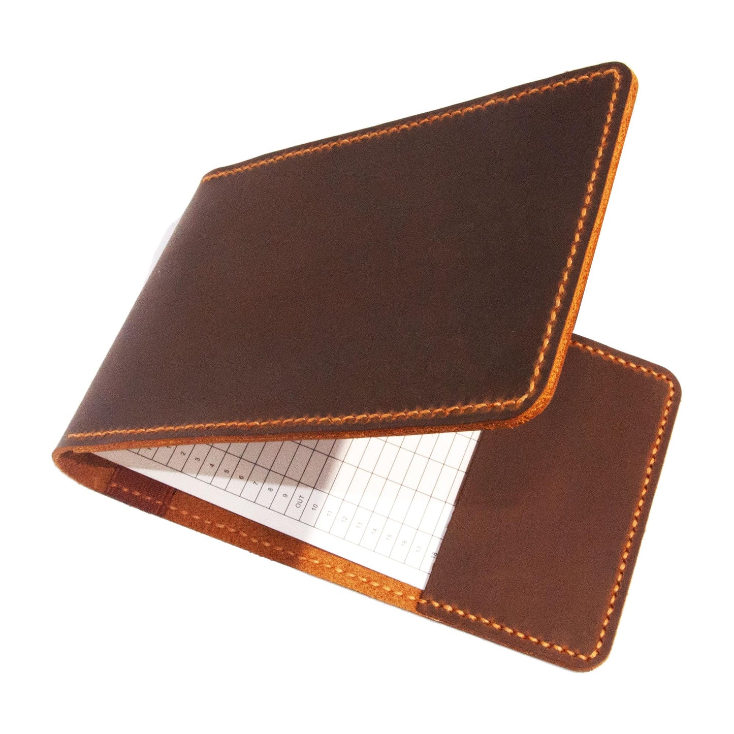 Leather Golf Scorecard & Yardage Book Holder, Personalized Golf Gift, Yardage Book Holder, Gifts for Dad, Gifts for Golfers (Pattern #6)