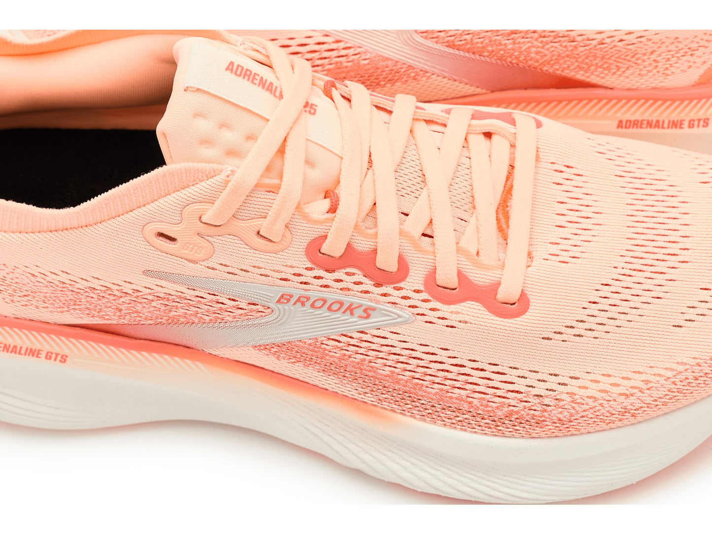 Brooks Women’s Adrenaline GTS 25 Supportive Running & Walking Shoe - Peach Echo/Coconut - 10 Medium