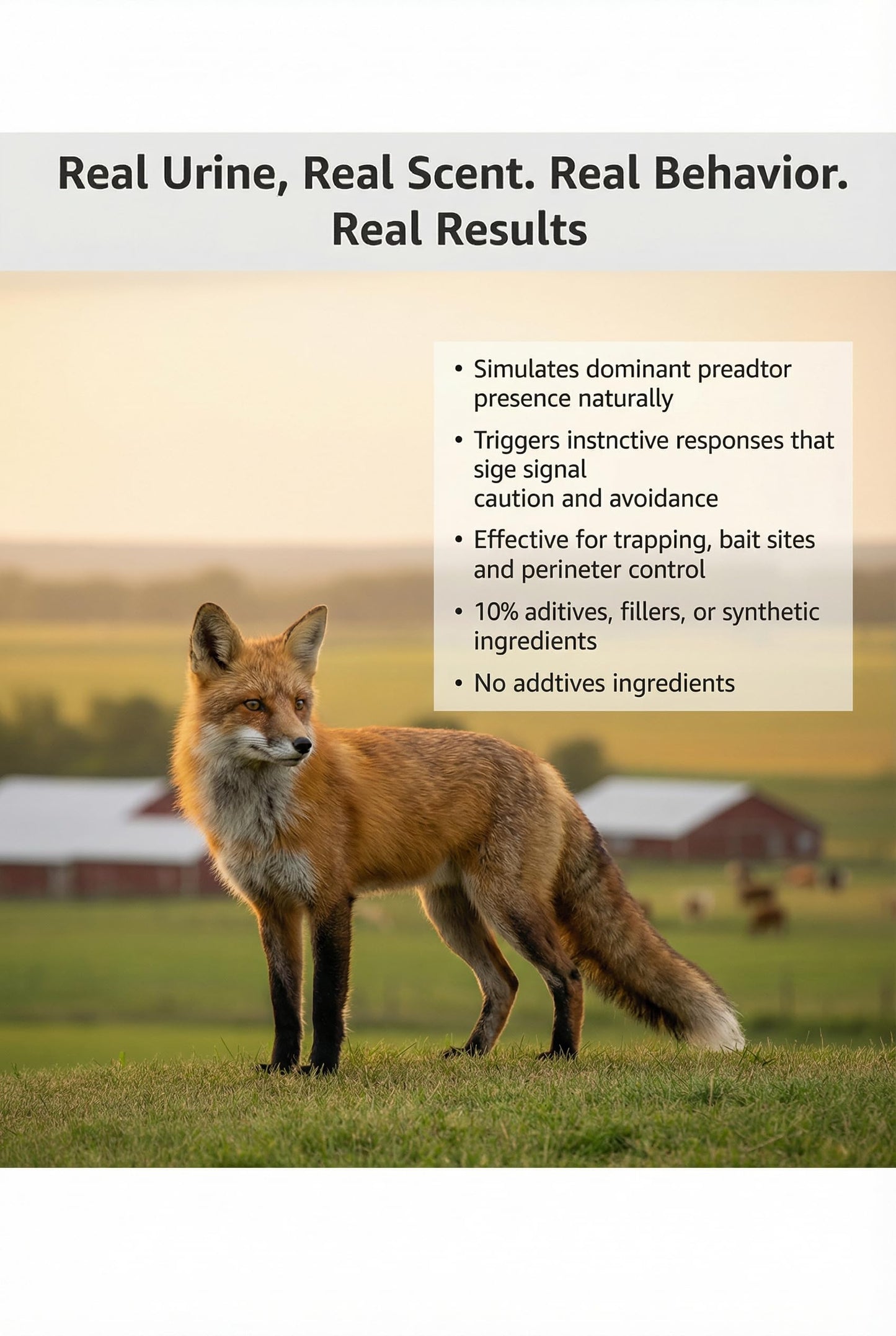 Fox Urine Trap Shack Pure 100% Red Fox Urine American Owned and Operated 16 oz Uncut Full Strength Protect Your Garden with Real Predator Urine Easy to Use Squeeze Bottle