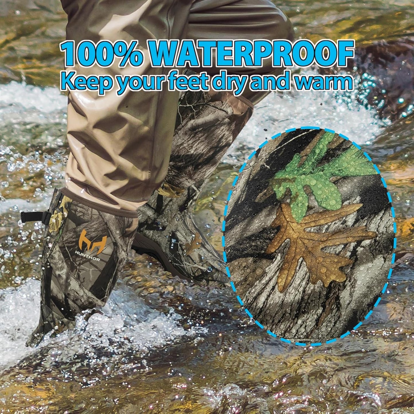 Waterproof Hunting Boots for Men - Insulated 6mm Neoprene Rubber | Next Camo, Size 7-14