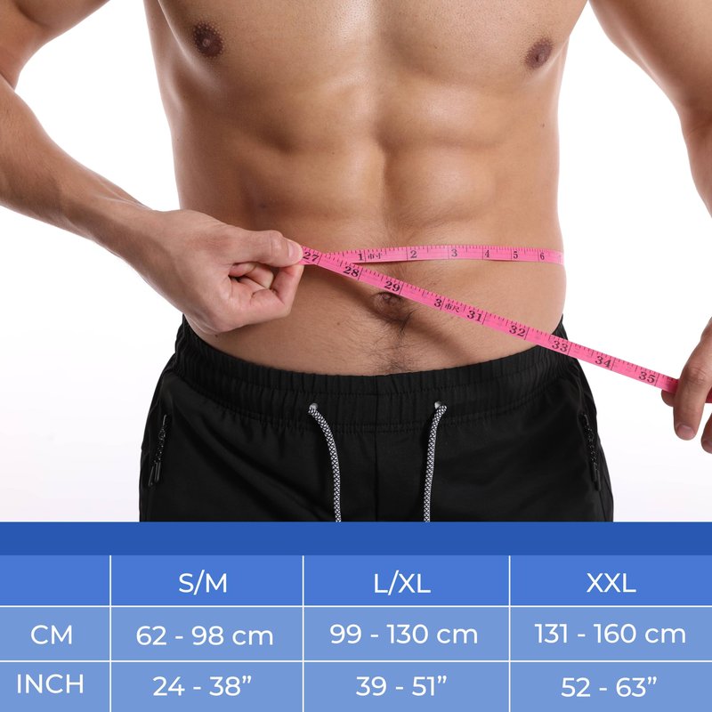 Umbilical Hernia Belt for men & women. Abdominal Binder - compression pad for naval (double thickness). Hernia support belt: ventral, incisional, epigastric, belly button hernias. Prevention aid (L/XL)