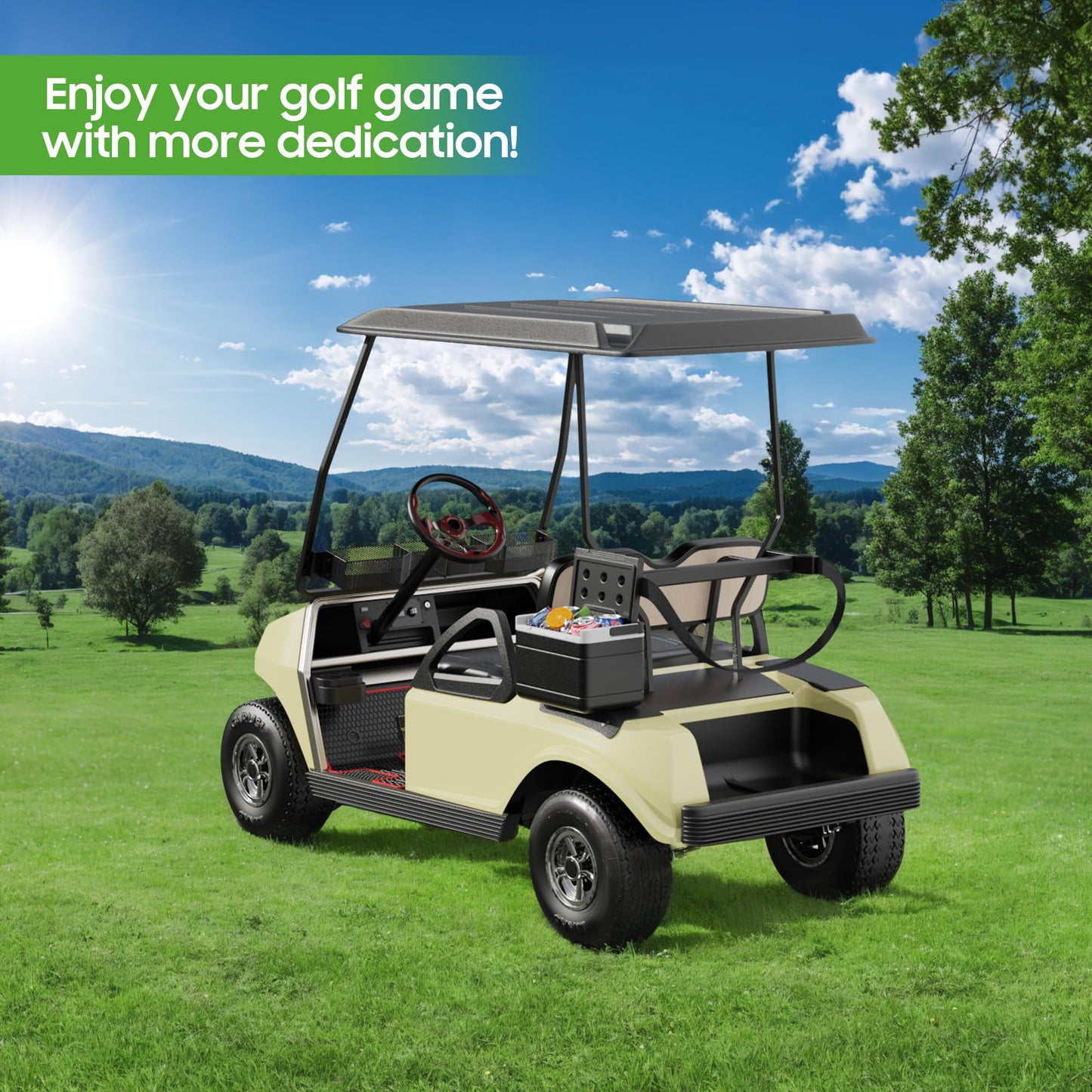 10L0L Universal Golf Cart 8L Ice Chest Cooler with Mounting Bracket, Cooler Box for EZGO&Club Car&Yamaha – 48 Hour Cold Drink Storage 102588101 103886801