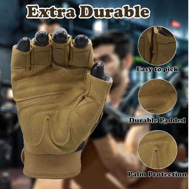 MRX Workout Gloves for Men and Women – Breathable, Snug-Fit Exercise Gloves for Weight Lifting, Cycling, Gym Training & Outdoor Activities|Sand L