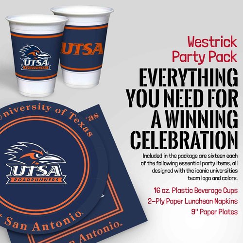 Nebraska Cornhuskers Party Supplies 48 Piece Officially Licensed University Set: 16 oz. Plastic Beverage Cups, 9" Paper Plates, Luncheon Napkins, Complete Party Supplies for 16 Guests by Westrick