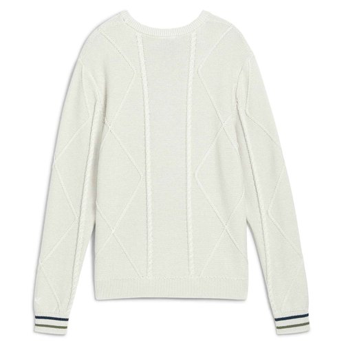 PUMA Women's Standard Kate Cable Knit Sweater, Warm White, M