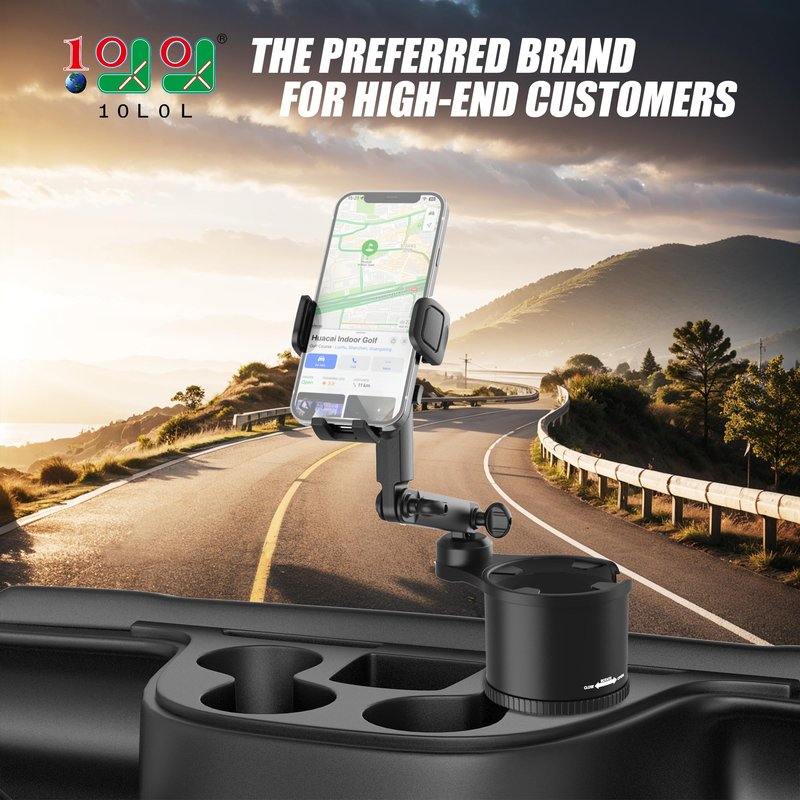 10L0L Golf Cart Phone Holder - Universal Cell Phone Holder with Cup Holder for Yamaha/EZGO/Club Car, Golf Cart Accessories, Store & Access Cell
