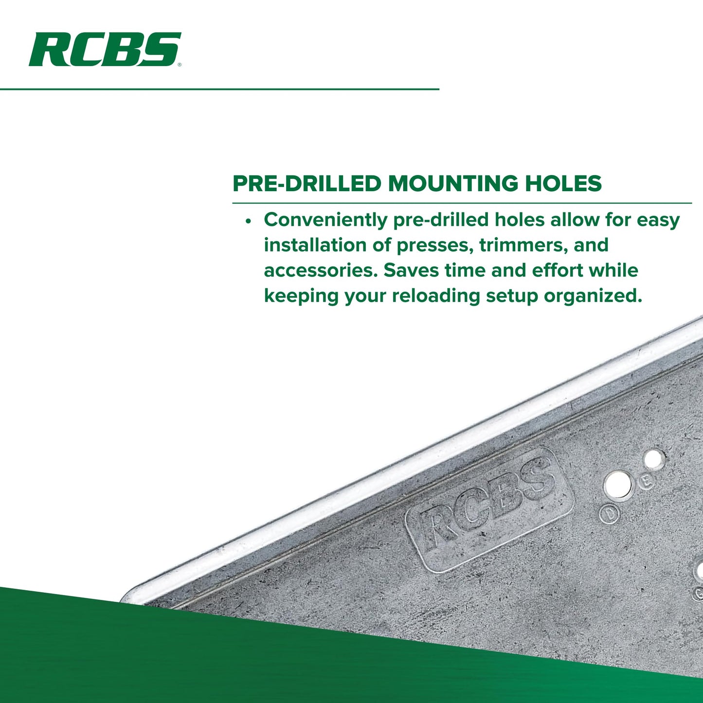 RCBS Accessory Base Plate 3 – Reloading Bench Mount System – Gray