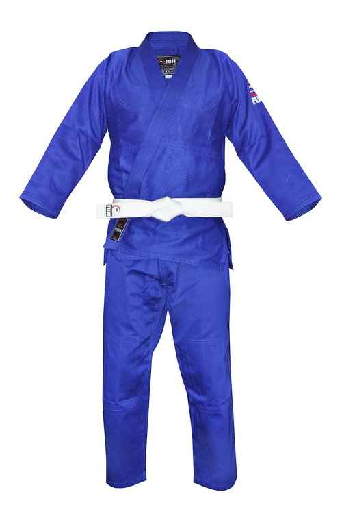 Fuji Single Weave Judo Gi Uniform - Kids & Adults Cotton Training Gi for Judo and Karate, Size 1, Blue