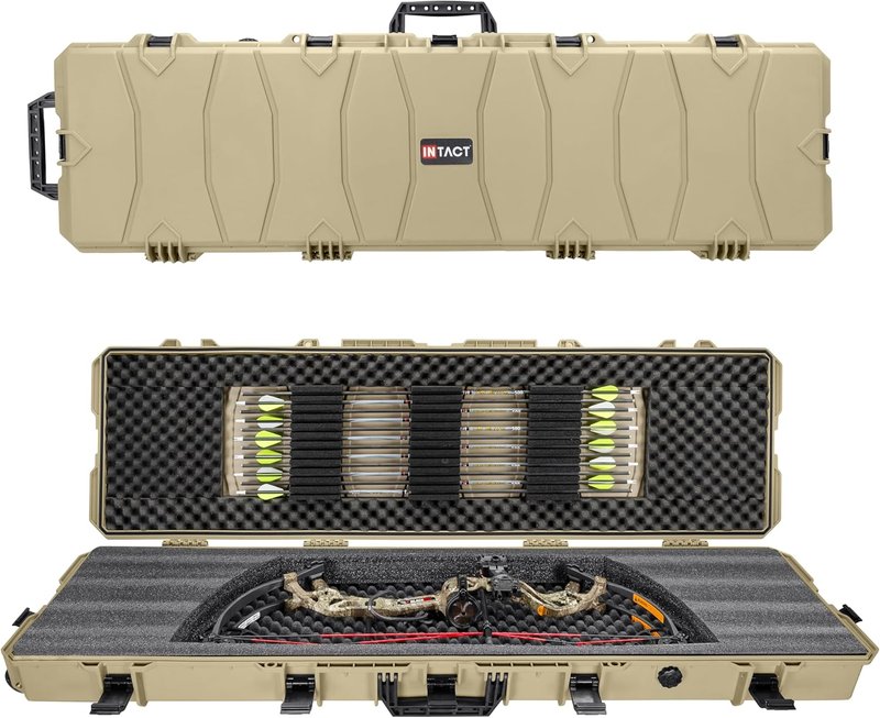 Eylar Rolling Hard Bow Case - 54 Inch Lightweight & Durable Design with Pre-Cut Foam Insert