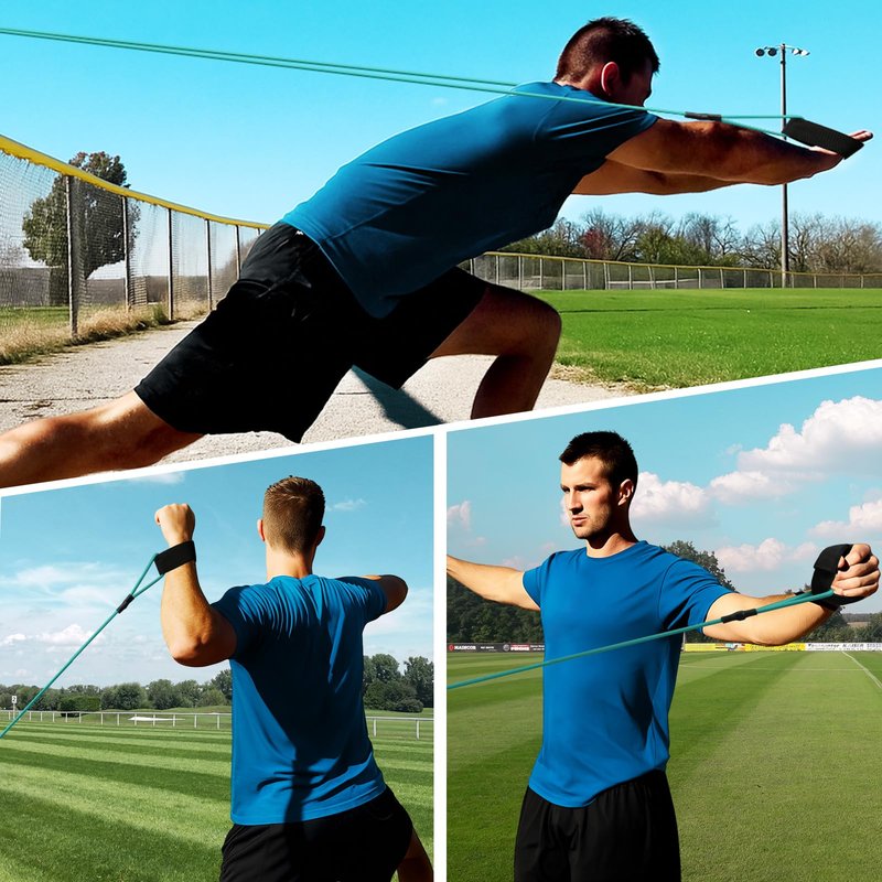 JWHOO Baseball Pitching Resistance Bands - 30 Lb Baseball & Softball Training Equipment, Resistance Bands for Arm Strength, Ideal for Training, Warm-Ups & Beginner Learning