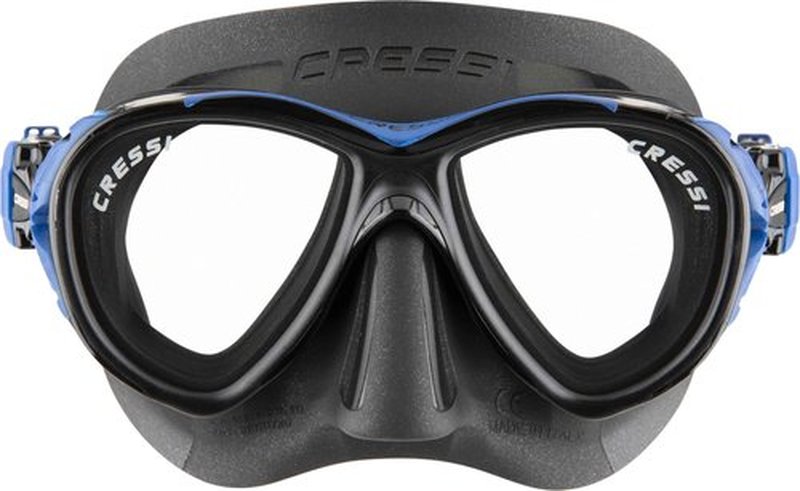 Cressi Naxos 2-Lens Masks, Black/Blue