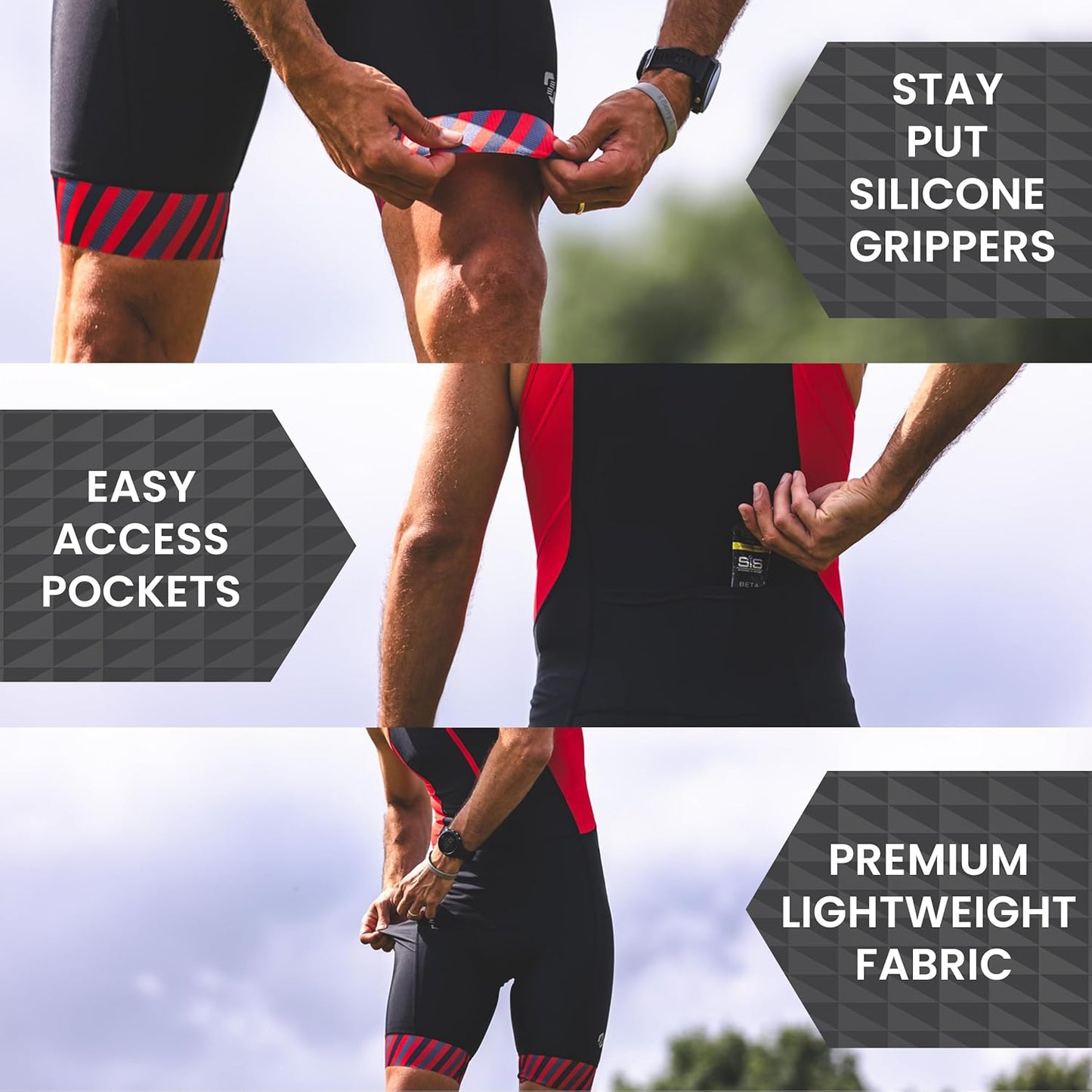 Men's Triathlon Suit - Solid Black Sleeveless Trisuit | Lightweight Race Apparel for Optimal Performance