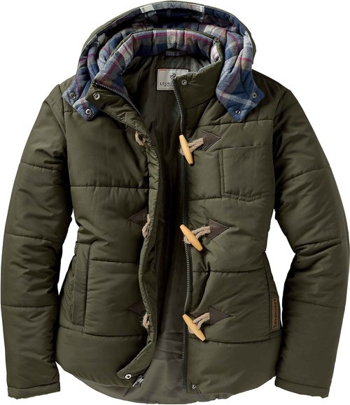 Legendary Whitetails Women's Quilted Toggle Puffer Jacket, Army, Small