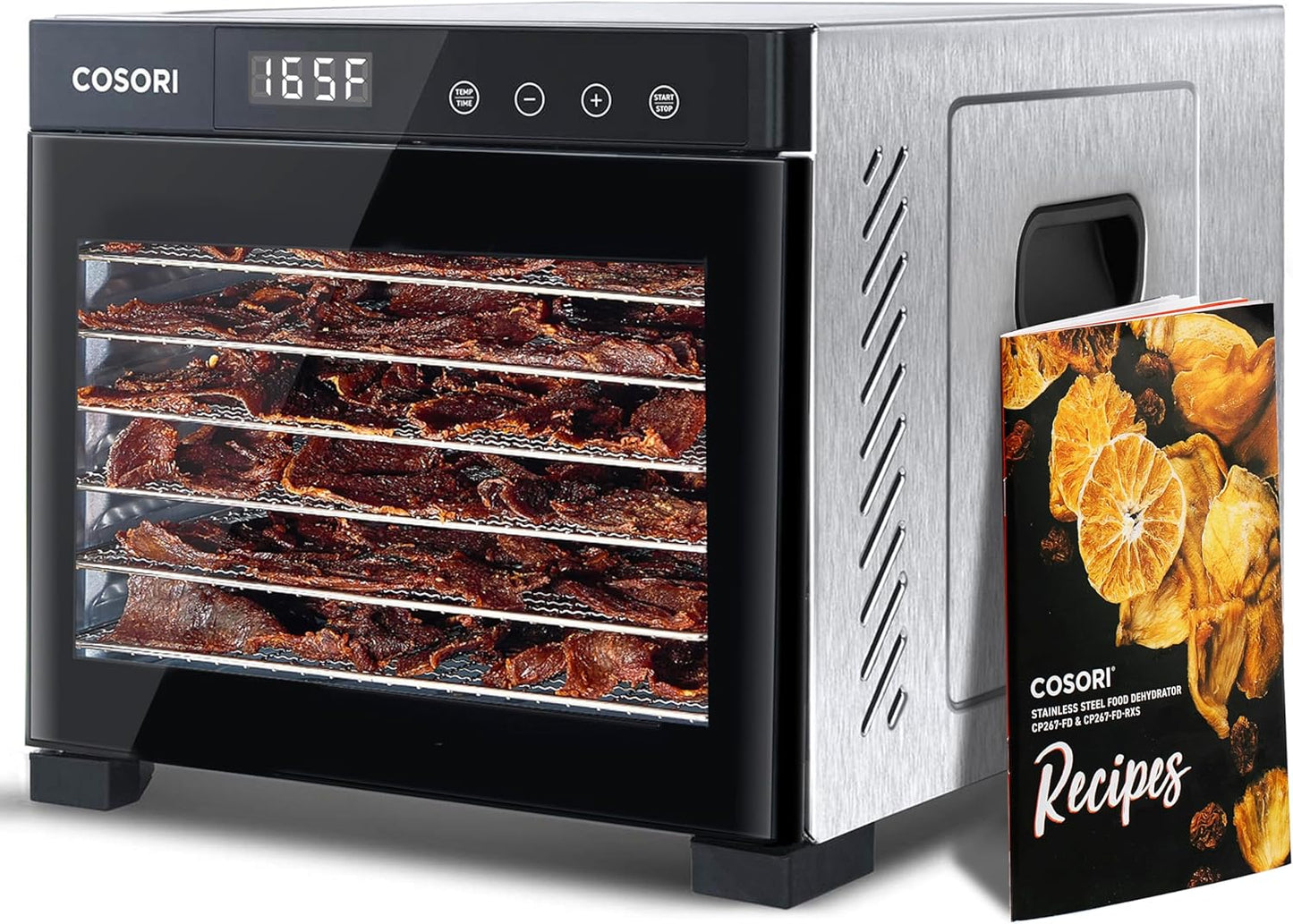Cosori Food Dehydrator - 6 Tray 600W Electric Dryer for Jerky, Fruits & Herbs | Black 6.5" Drying Space