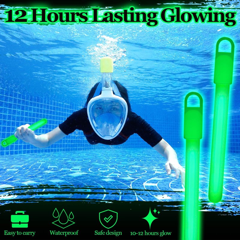 150 Pcs Green Glow Sticks Bulk 4 Inch Emergency Bright Light Sticks with Lanyard Fishing Glow Sticks 12 Hours Duration Camping Glow Sticks for Rave Easter Halloween Christmas New Year Concert Decor