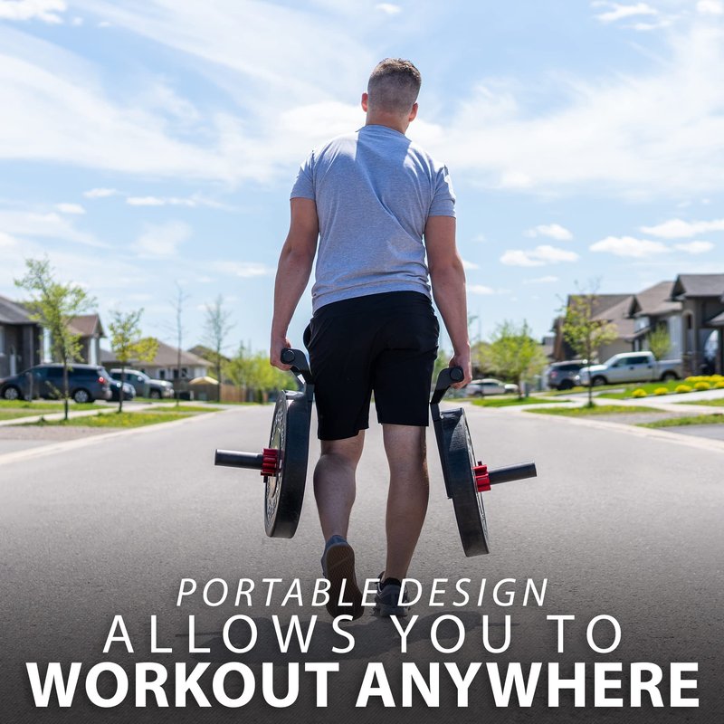 Synergee Farmer Walk Handles. Set of 2 Farmer Walk Carry Handles. Portable Exercise Equipment. 600lb Max Weight Capacity.