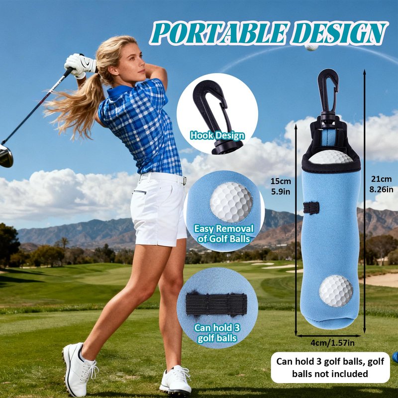 coldpa Golf Brush, Golf Club Brush with Retractable Groove Cleaner, Golf Club Cleaning Kit with Carabiner Clip & Storage Pouch, Effective Dirt Removal on Clubs, Shoes & Gear (2PCS)