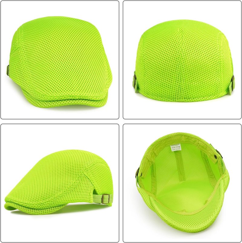 Men's Mesh Newsboy Cap - Breathable Adjustable Ivy Hat for Summer | Perfect for Driving & Outdoor Activities
