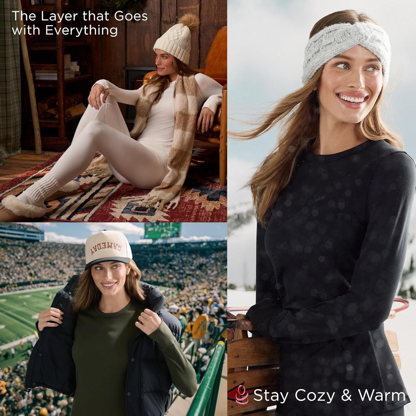 Cuddl Duds Women's Thermal Set - Heavyweight Fleece Lined Long Sleeve Top & Leggings | Winter Lounge Wear