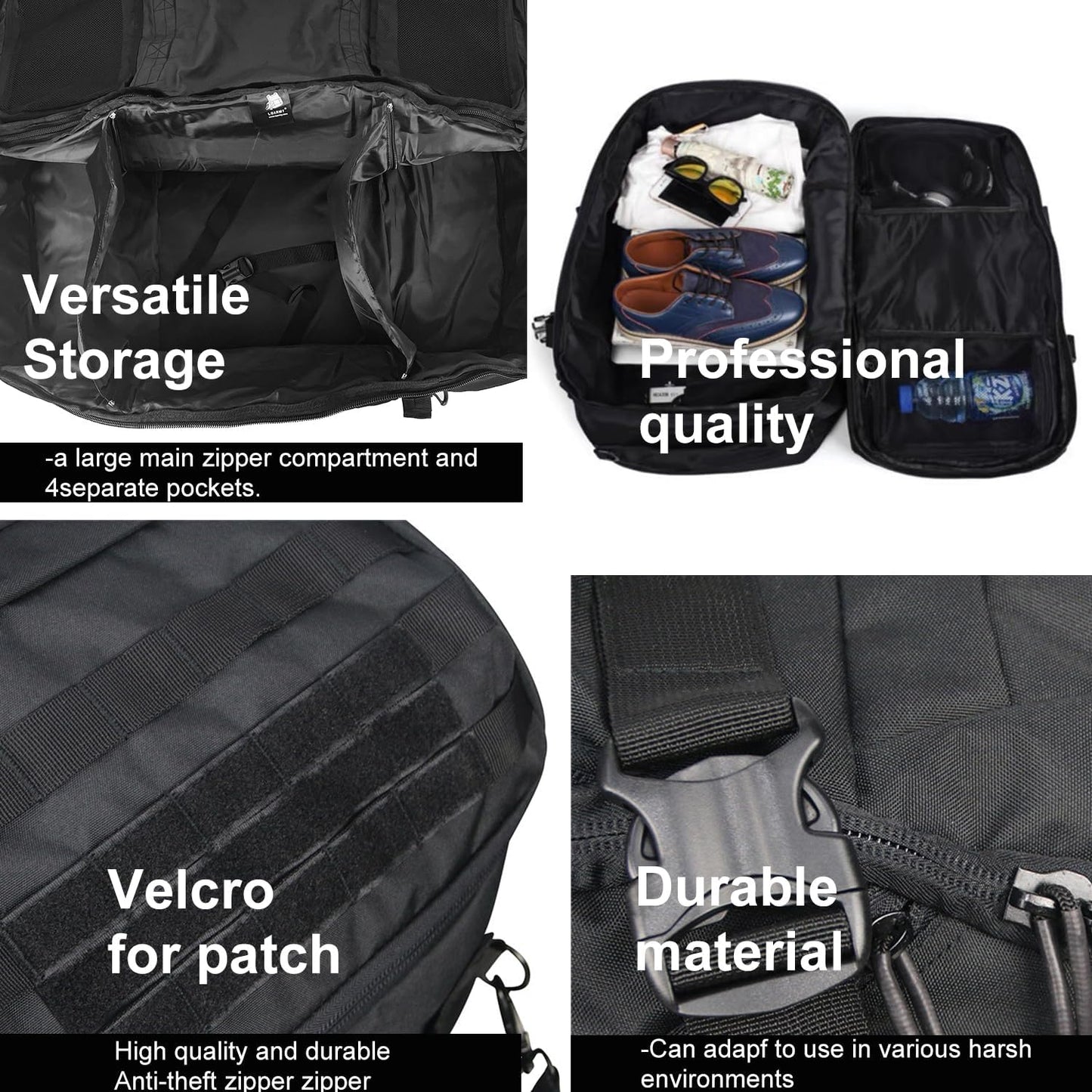3 In 1 Military Backpack - Versatile Travel Duffle Bag for Gym & Weekend Adventures | Durable & Spacious