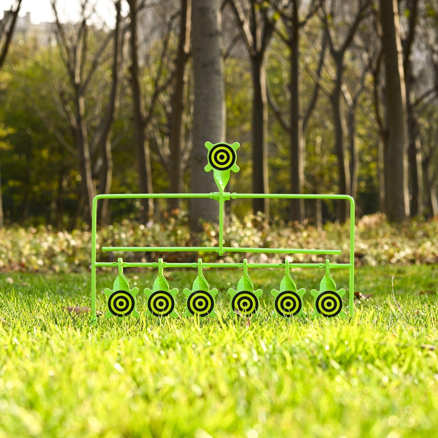 KNINE OUTDOORS 6 Pack Turtle Sign Air Gun Pellet BB Gun Rimfire Resetting Target, Rated for .22 .177 Caliber, 7 Targets