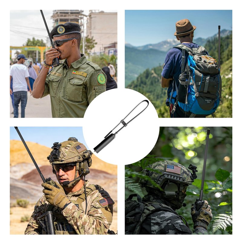 Baofeng Antenna | Ham Radio Antenna | 18.5-inch | Dual Band VHF UHF (144/430MHz) High Gain Antenna | Compatible with Baofeng UV-5R, BF-F8HP, BF-888S, UV-5R Plus, UV-5RX3 and More Ham Radios(2pcs)