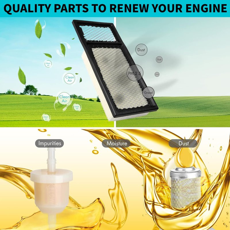 10L0L Golf Cart Tune Up Kit for EZGO TXT Medalist 1994-2005, Includes Drive Belt & Starter Generator Belt, Fits 295/350cc 4 Cycle Robins Engine, Replaces OEM#72024G01 26414G01