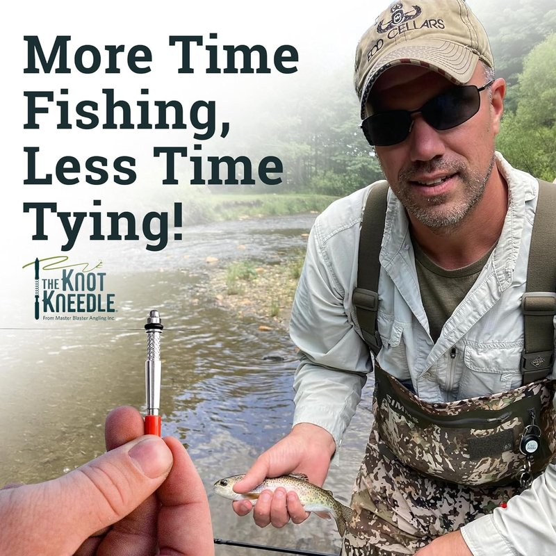 Knot Needle - Advanced Fishing Knot Tying Tool for 25+ Knots | Durable Anodized Aluminum & Stainless Steel