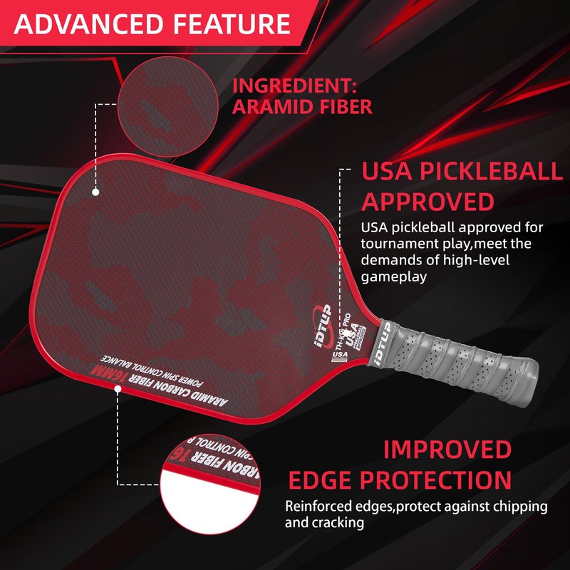 Pickleball Paddles Set of 2,2-Pack Pickleball Paddle,Aramid Fiber & T700 Carbon Fiber Pickle Ball Paddle,16MM Rackets for Superior Control & Strong Power,Unique Camouflage Texture,USAPA Approved