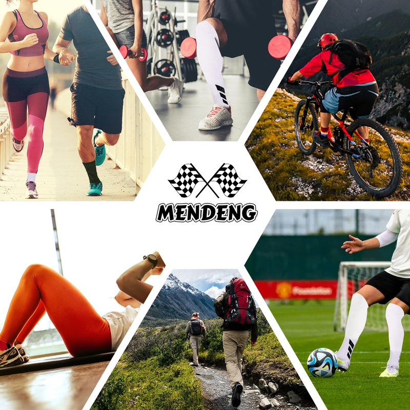 MENDENG Mens Grip Socks Soccer Grippy Socks for Men Non Slip Soccer Football Basketball Socks for Sports Grip Pads 2Black2White
