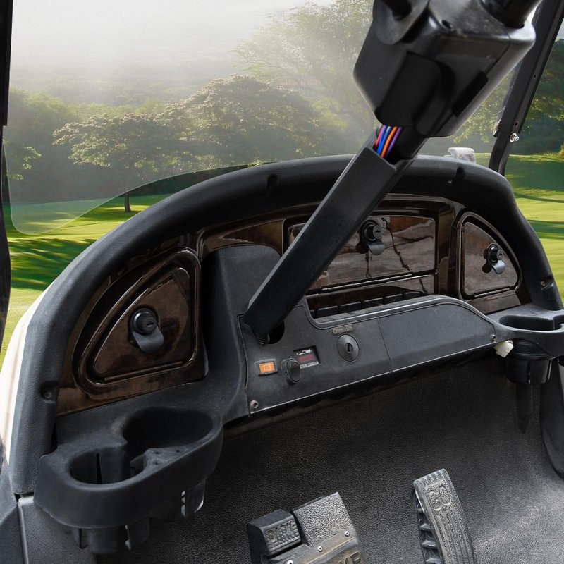 Orle Oko Golf Cart Dash Cover - Compatible with 2008.5-up Club Car Precedent, Tempo, Onward - 3-Door Golf Cart Dashboard, Wood Grain