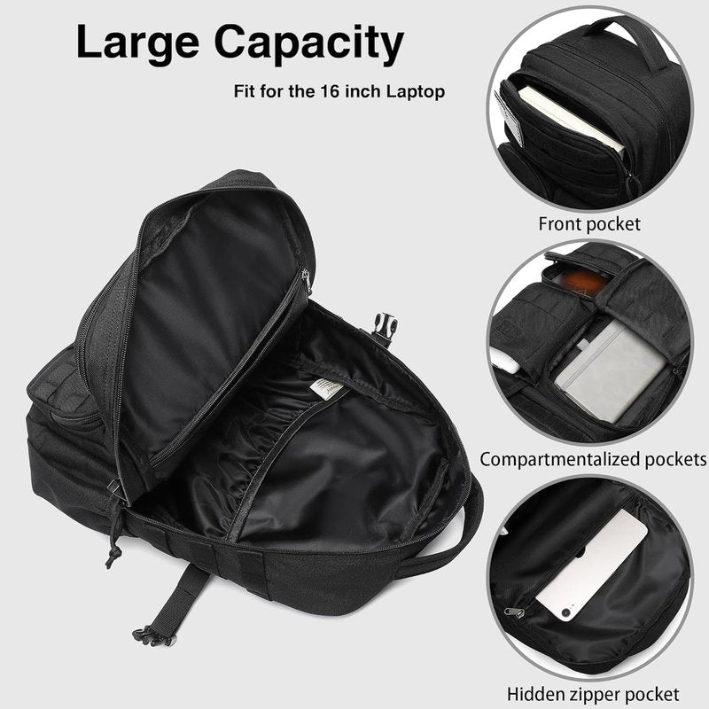 Tactical Backpack - Military Waterproof Outdoor Gear with Multiple Pockets | Yellow Maple Leaf, 25L